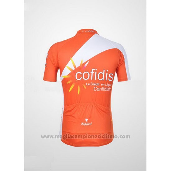 2012 Abbigliamento Ciclismo Cofidis Arancione Manica Corta e Salopette